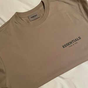 Fear of God Essentials Core T-Shirt Mens Tan Size XS